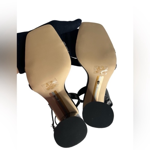 Sam Edelman Kia Black Patent Leather  Strappy Pump Heels - Picture 10 of 11